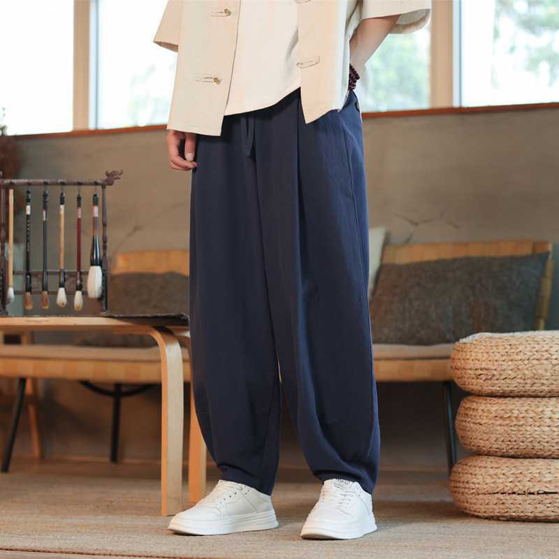 Retro Loose-fit Tapered Casual Pants For Men