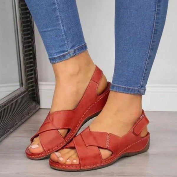 Womens Retro Casual PU Sandals