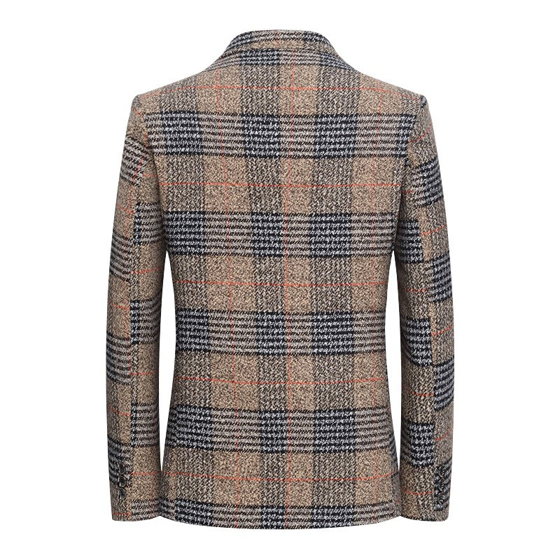 Mid-age Mens Suit Dad-style Casual Single-breasted Blazer