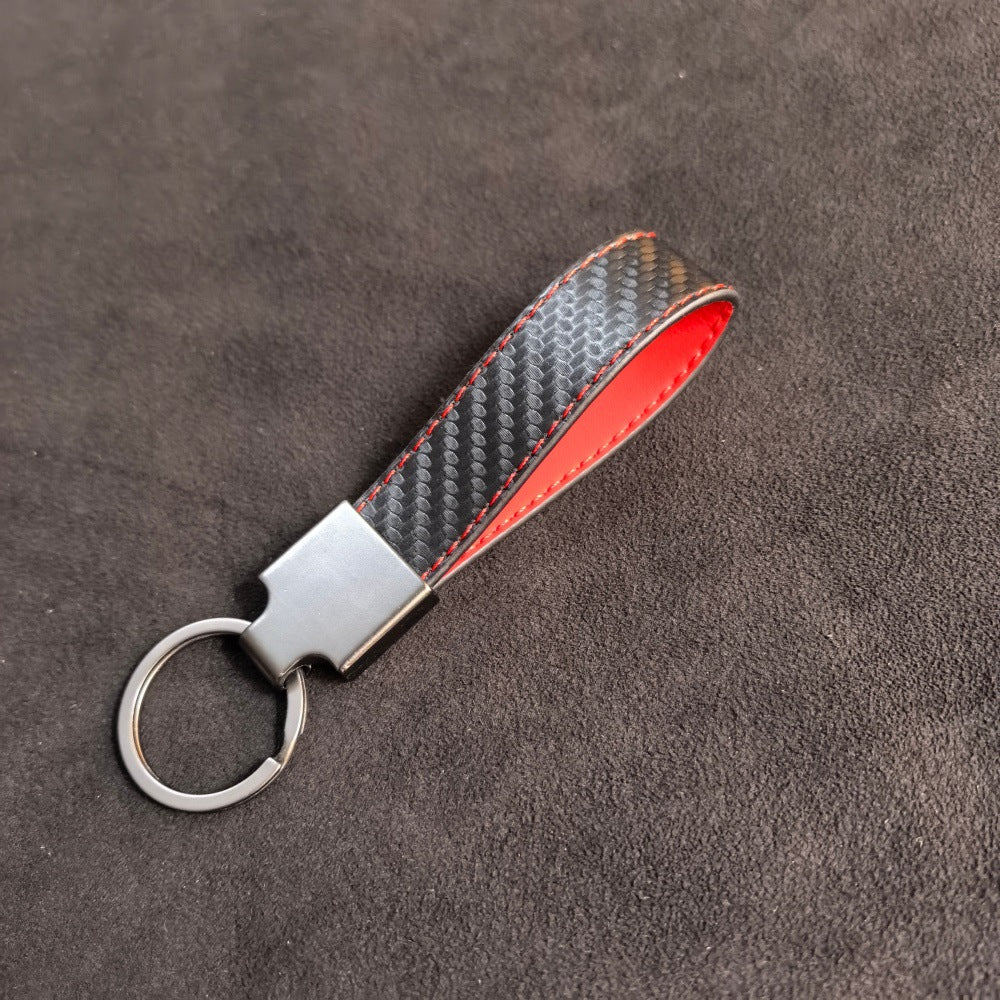 Suede Car Keychain With Metal Anti-loss Feature