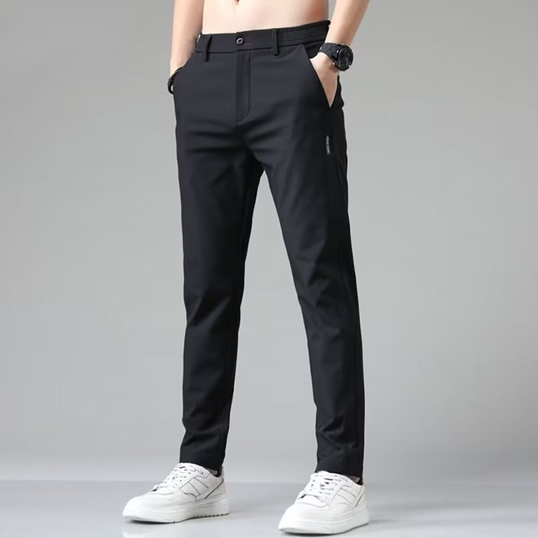 Straight-leg Mens Trousers Loose-fit And Casual