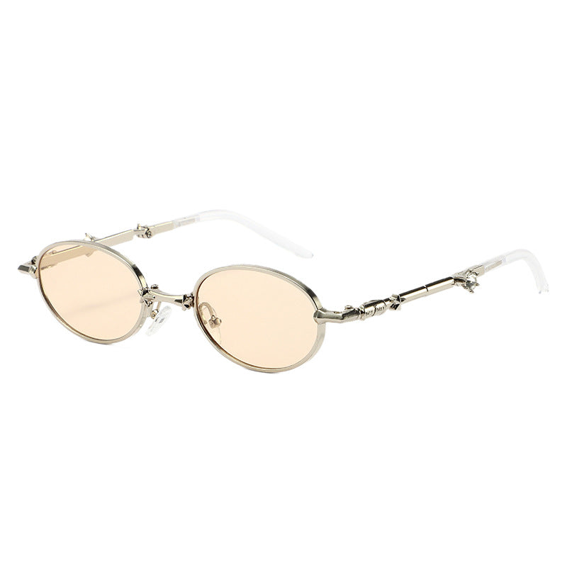 Foldable Small Frame Light-Tinted Sunglasses – Women’s Luxury Style