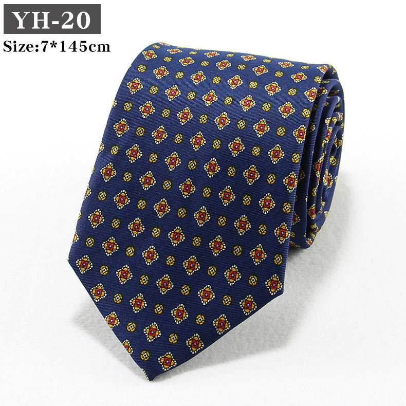 Korean-style Retro Hong Kong style Floral Casual Tie