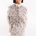 Leopard Print Fur Vest Women's Clothing