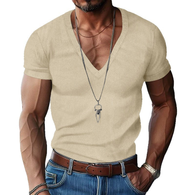 American-style Loose-fit Casual Mens T-shirt