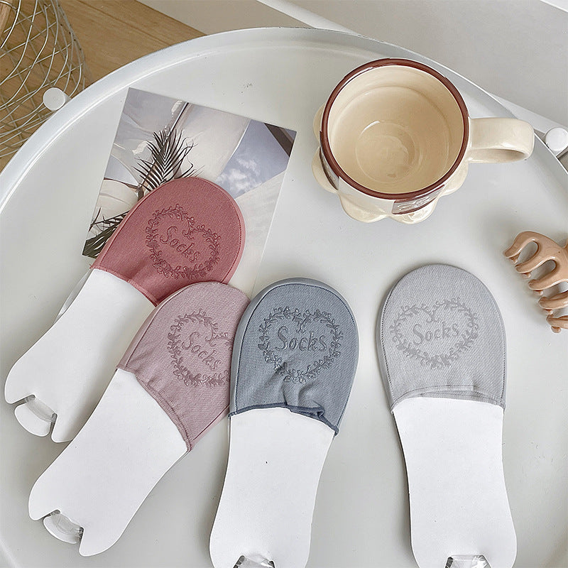 High Heel Socks Women Cotton Ice Silk Boat Socks