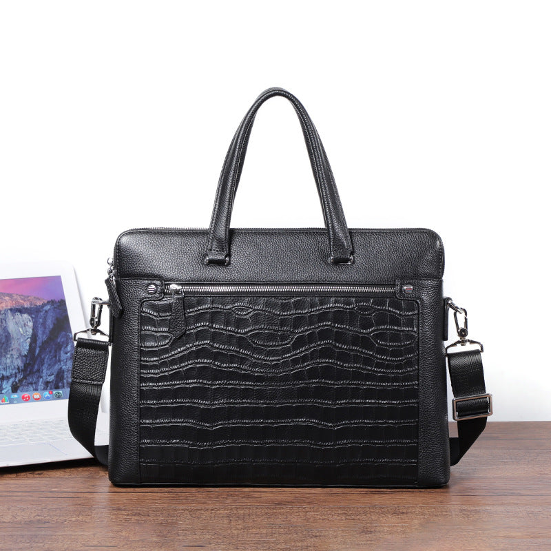 Double Zipper Compartment Briefcase For Men