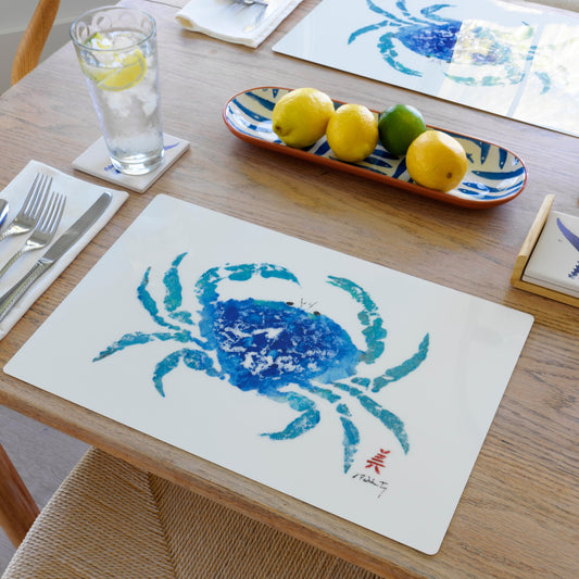 Green Dungeness Crab Placemat | Coastal Table Decor