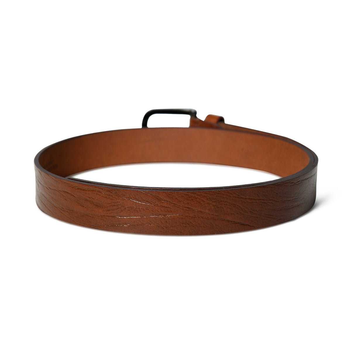 Ceinture à boucle ardillon marron vif