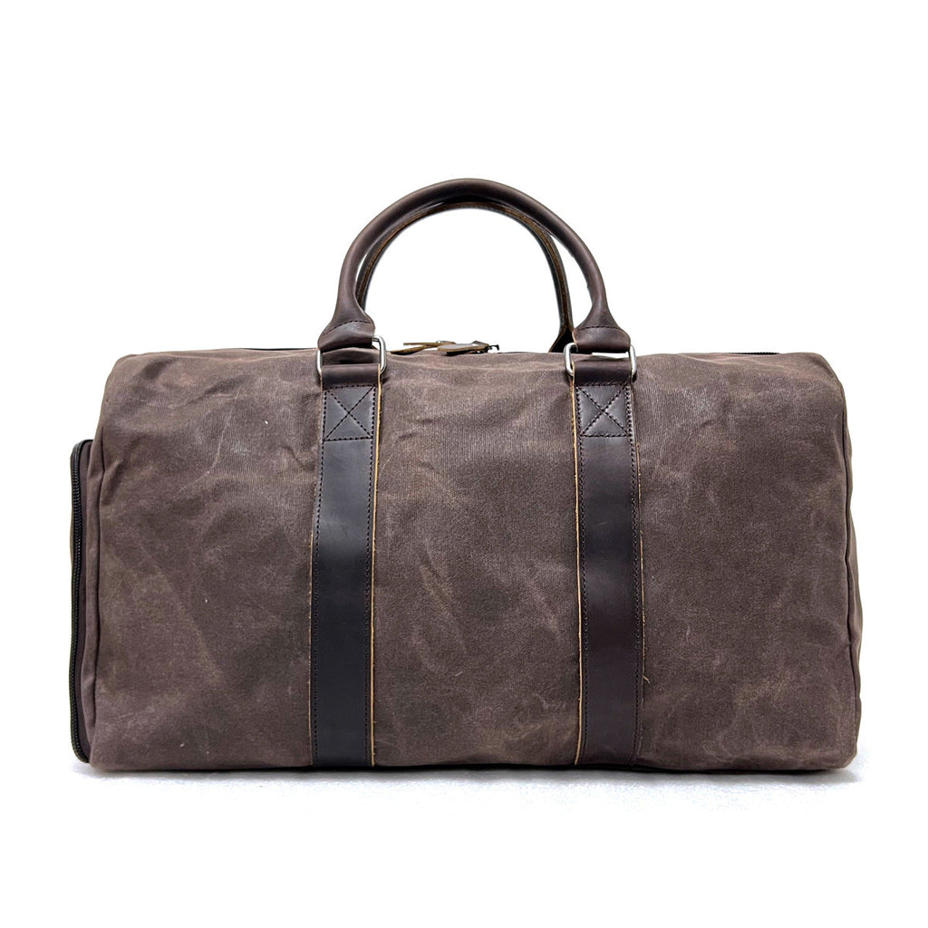Men's One-shoulder Portable Training Dry Wet Separation Swimming Large Capacity Canvas Luggage Travel Bag