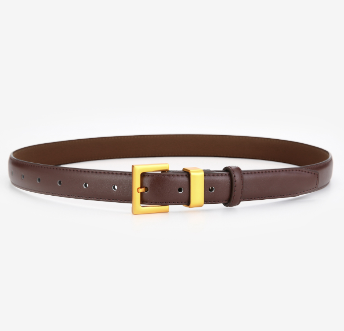 Wild fashion belt-rounded day buckle-camel color-1 piece