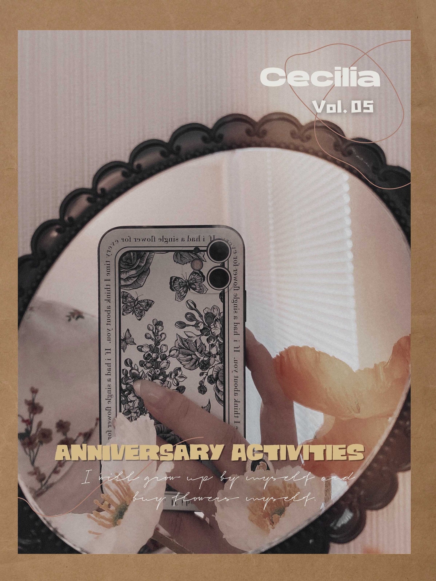 French Retro Flower Lens All-inclusive Silicone Anti-drop Protective Cover