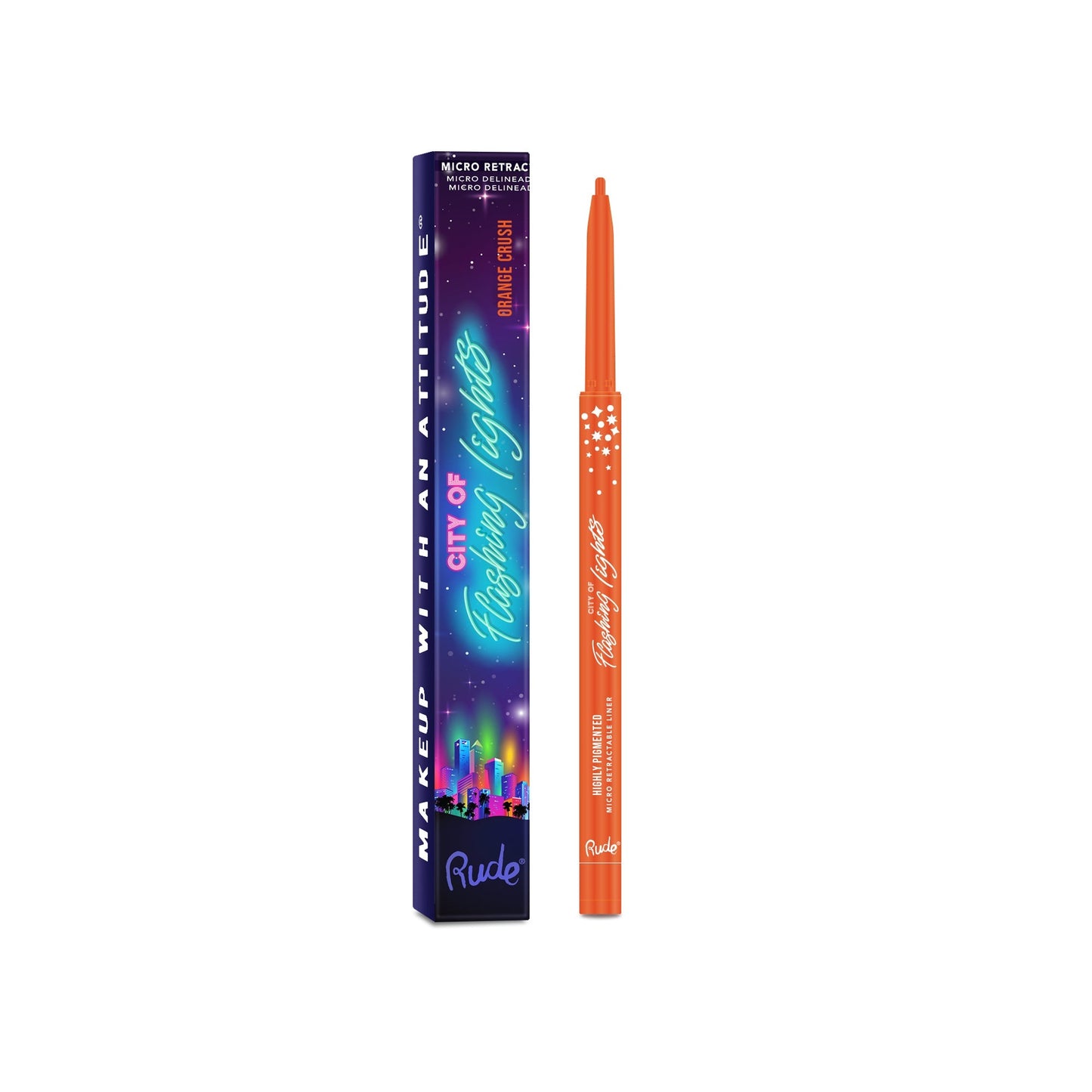 RUDE City of Flashing Lights Micro Retractable Eyeliner - Orange Crush
