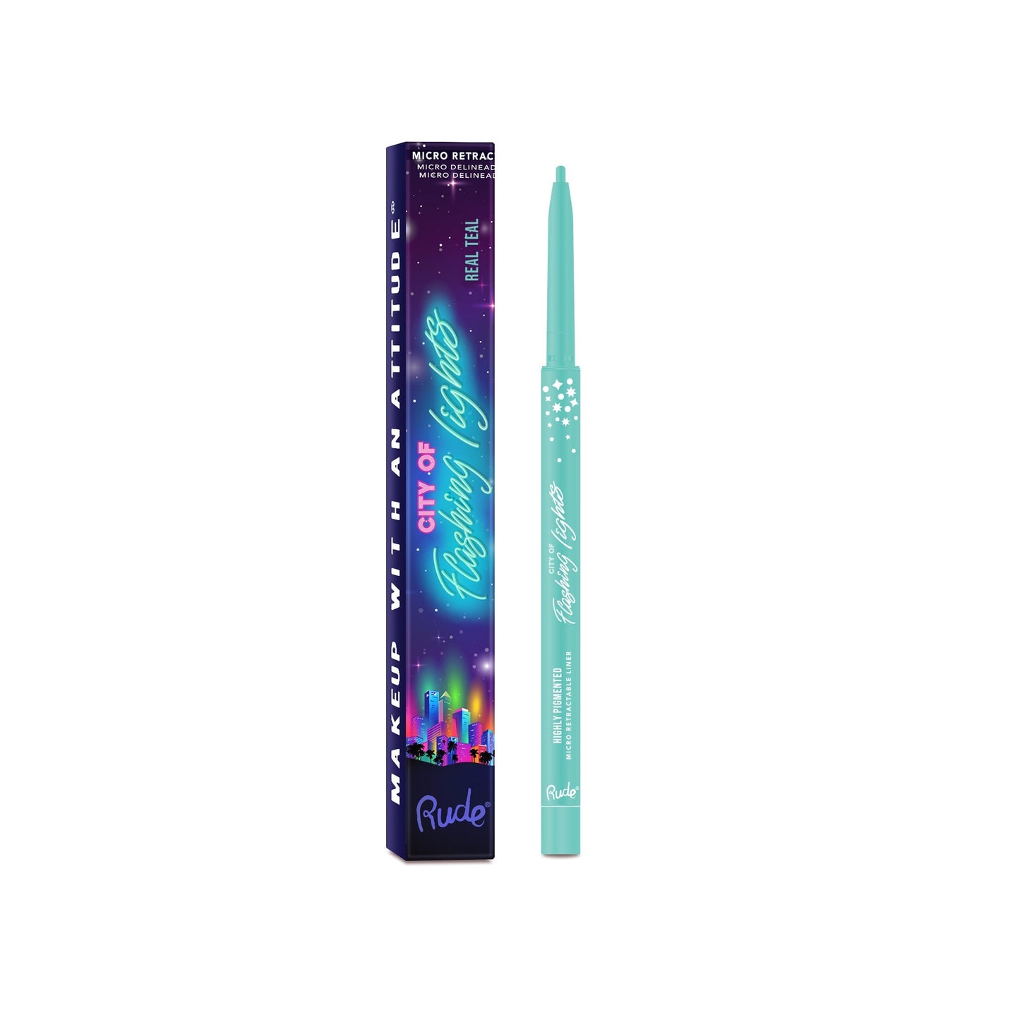 Crayon Micro Rétractable RUDE City of Flashing Lights - Real Teal