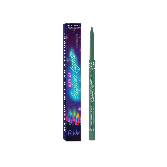 RUDE City of Flashing Lights Micro Retractable Eyeliner - Emerald Out