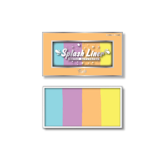 RUDE Splash Liner Wasseraktivierte Split Cake Gesichts- und Körperfarbe – Zuckerwatte