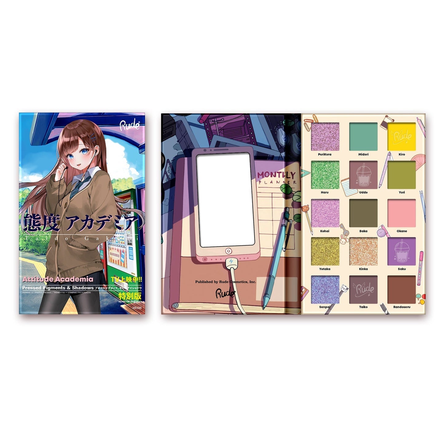 RUDE Manga Collection Pressed Pigments & Shadows - Attitude Academia - Attitude Academia