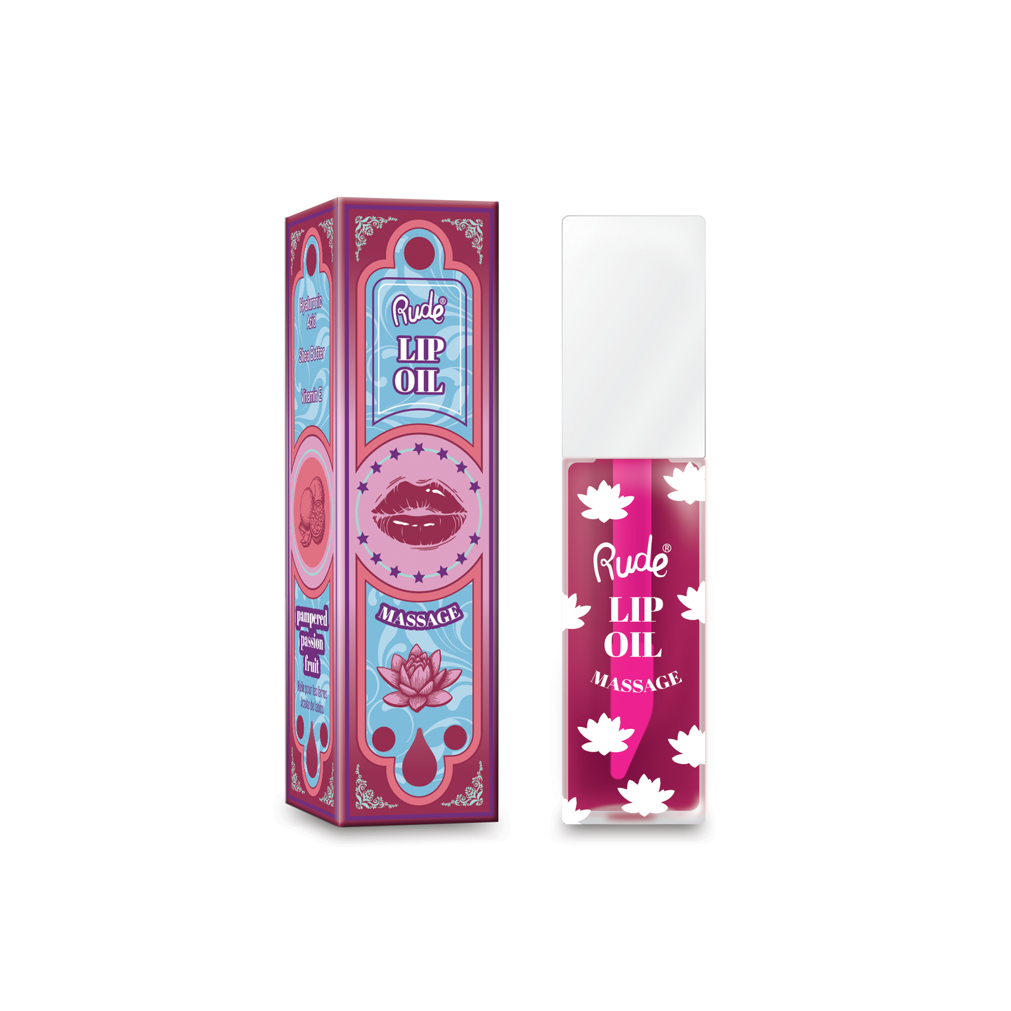 RUDE Lip Oil Massage – Verwöhnende Passionsfrucht