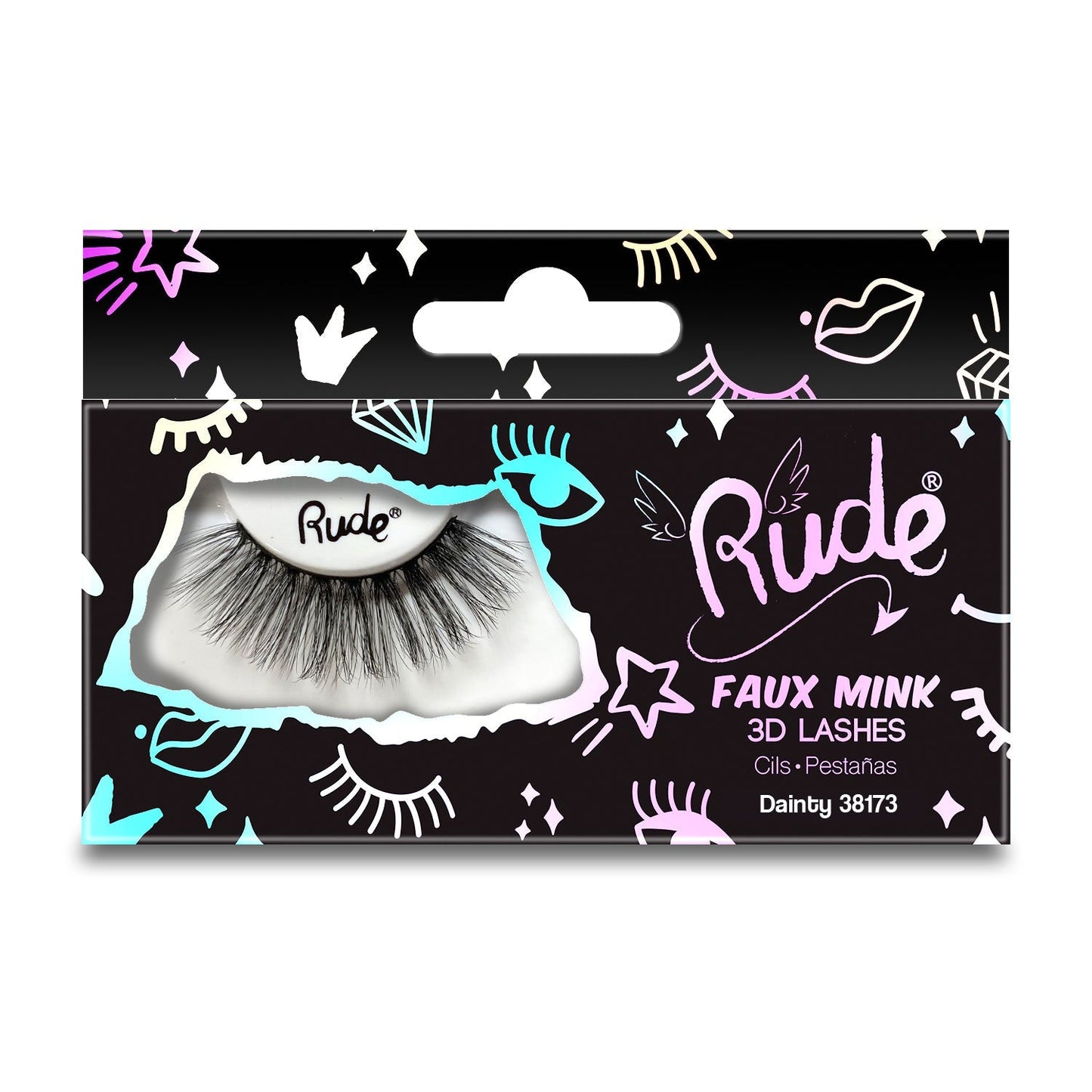 RUDE Essential Faux Mink 3D Wimpern - Zart