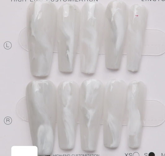 White Nail Wear Nail Art Reusable Press on Nails False Nails