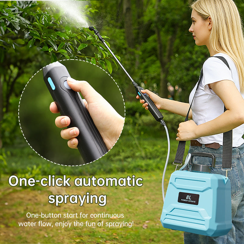8L Automatic Electric Sprayer, Garden Plant Sprayer, Rechargeable Handheld Sprayer, Fogging Atomizer, Shoulder Watering Can