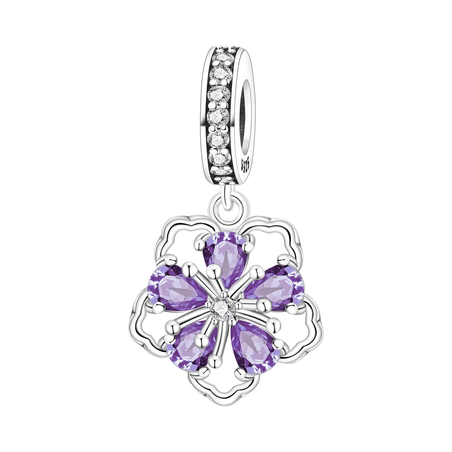 Lily Of The Valley Iris And Spinning Flower DIY Bracelet Pendant Accessories