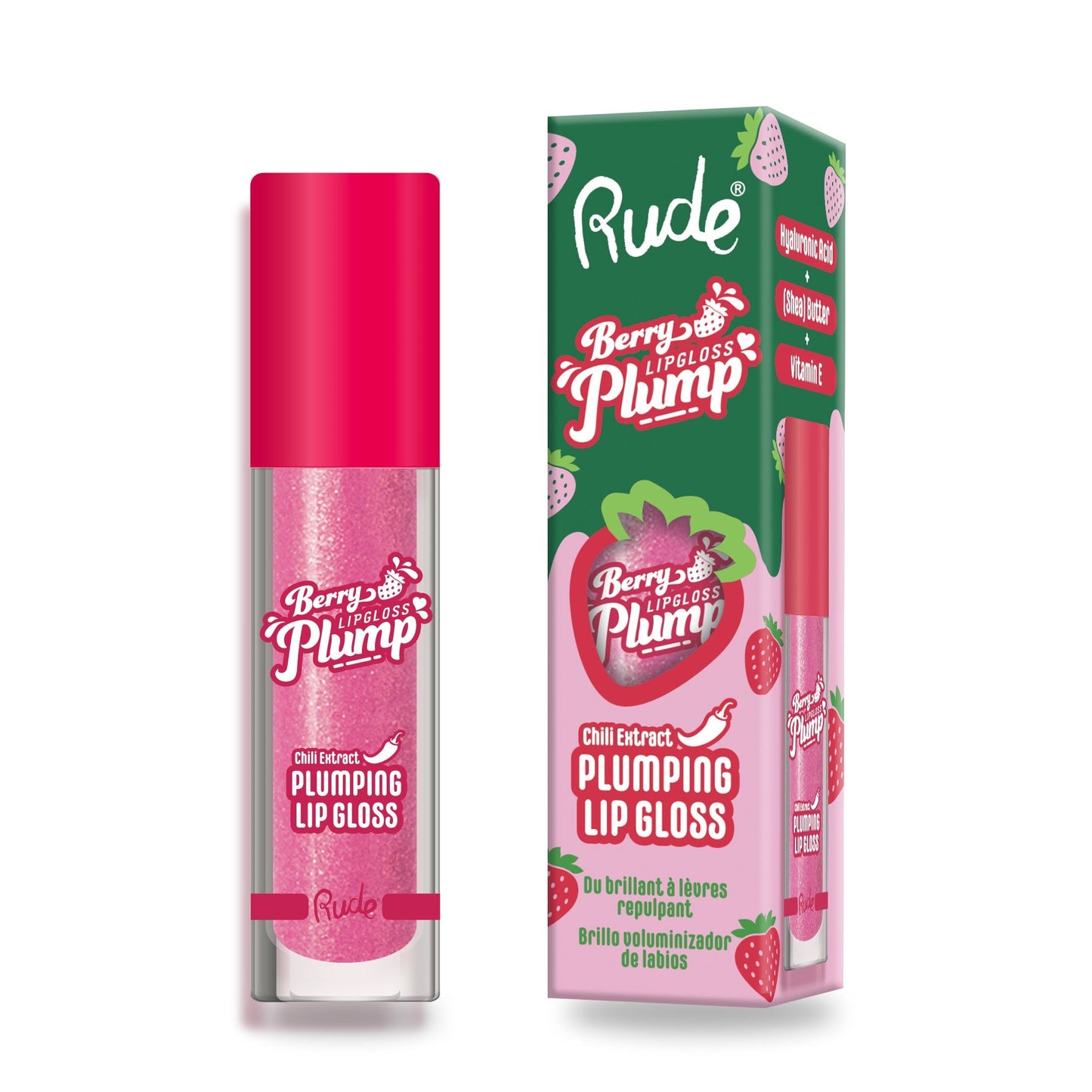 RUDE Berry Plump aufpolsternder Lipgloss – Zuckerwatte