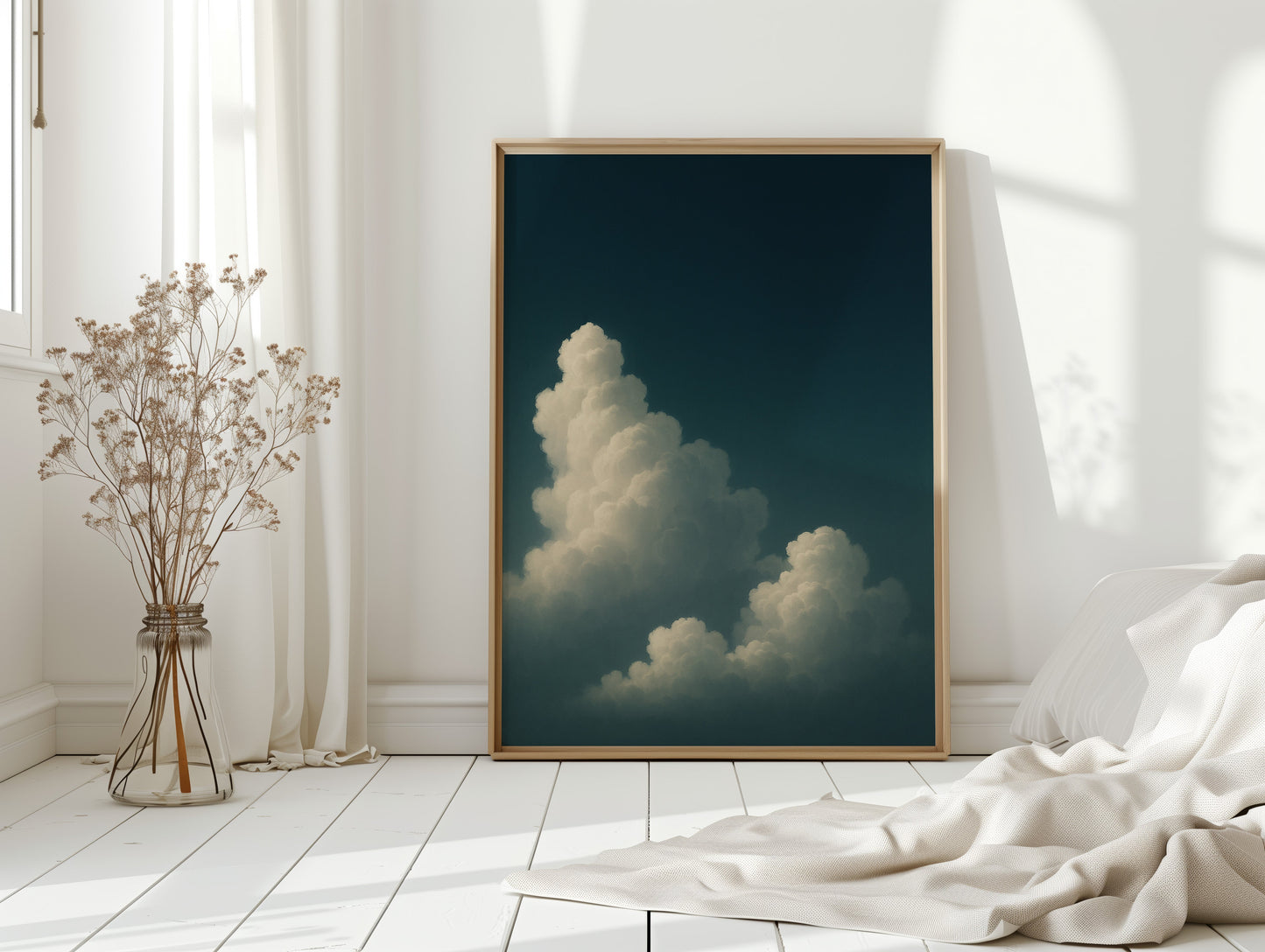 Säulen der Stille in einem dunklen Himmel