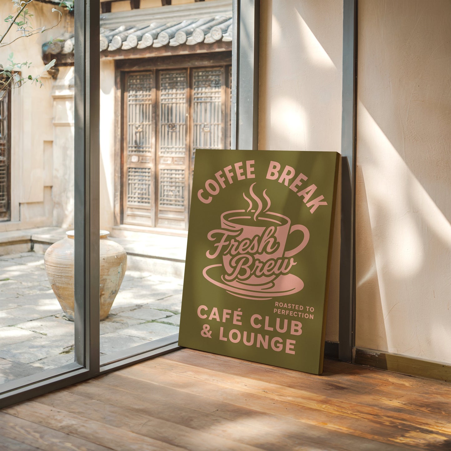 Affiche Rétro Café Fraîchement Préparé