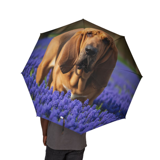 48" Halbautomatischer Regenschirm – Winddichter großer Reise-Regenschirm
