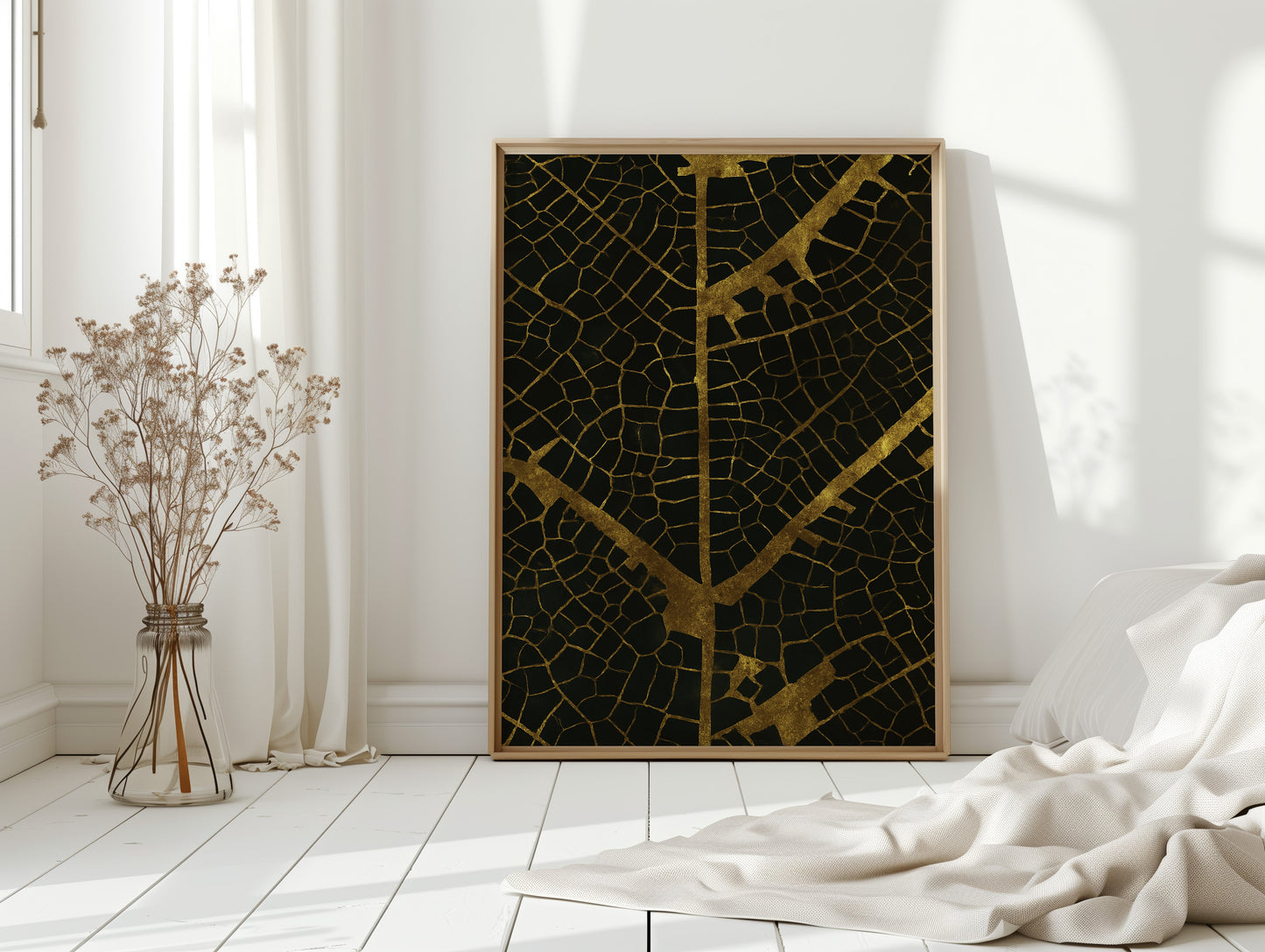 Gilded Leaf Veins