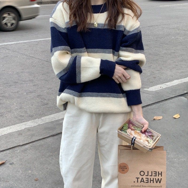 Lazy Wind Retro Outerwear Knitwear Thick