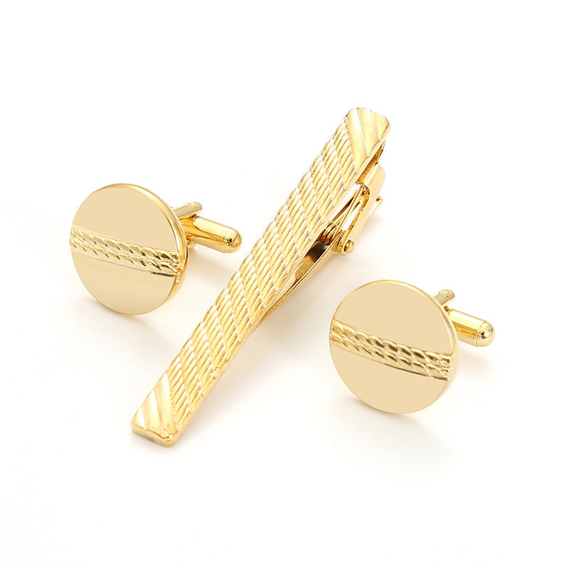 Mens Formal Business Cufflinks And Tie Clip Set