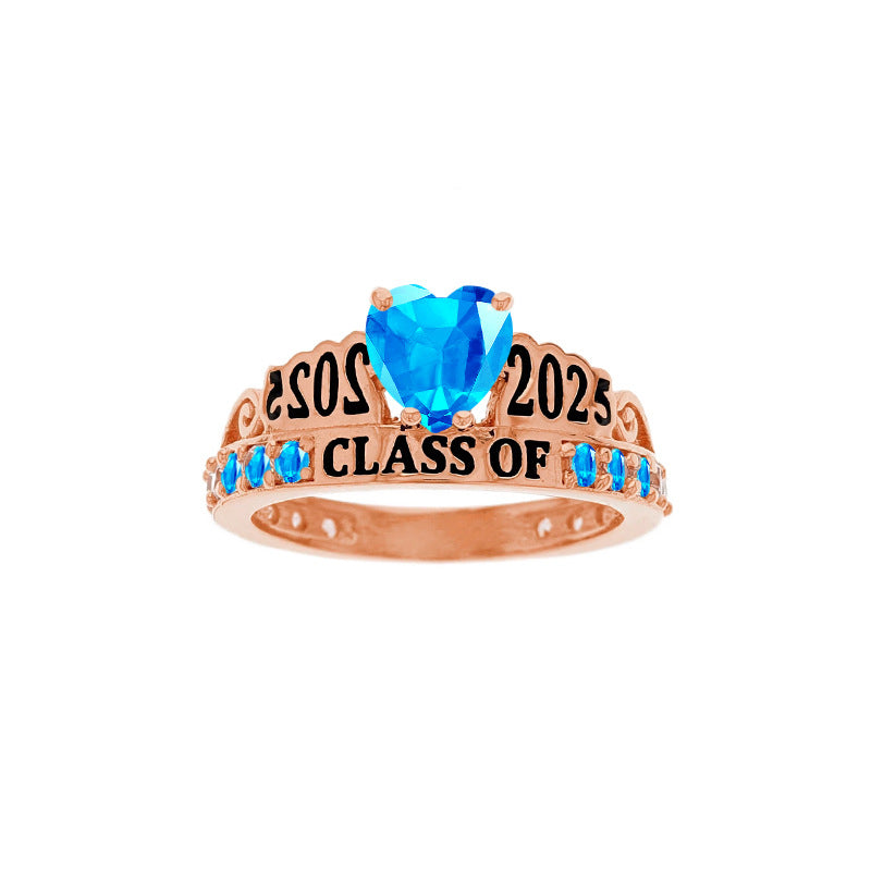 December Birthstone Graduation Commemorative Ring