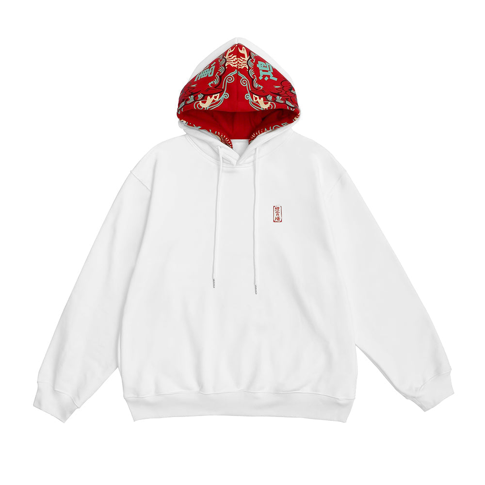 Sweat à capuche Double Dragon Rouge