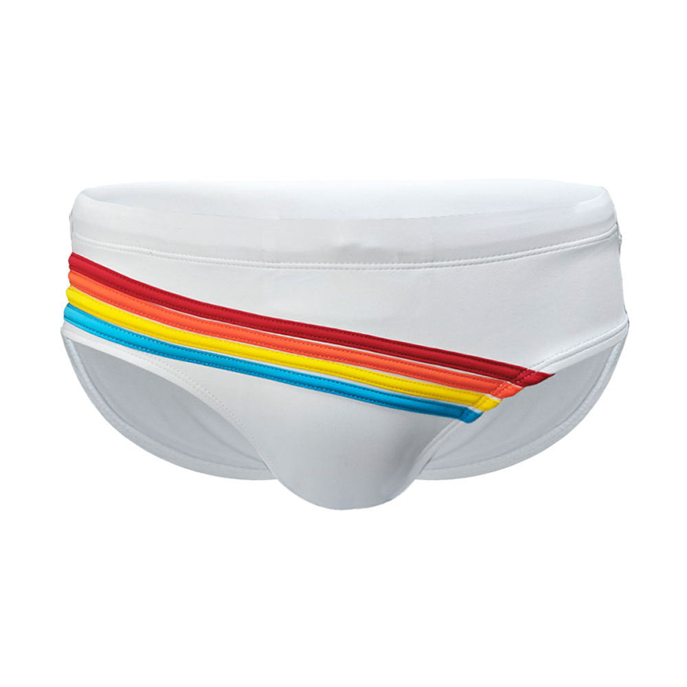 Triangular Three-dimensional Rainbow Swim Trunks Simple Stylish And Form-fitting