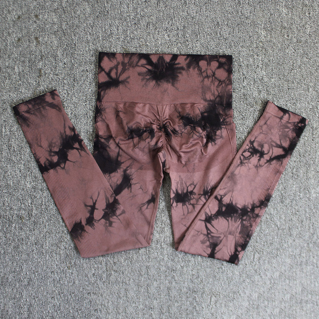 Women's Printed Tie-dye Seamless Skinny Yoga Pants