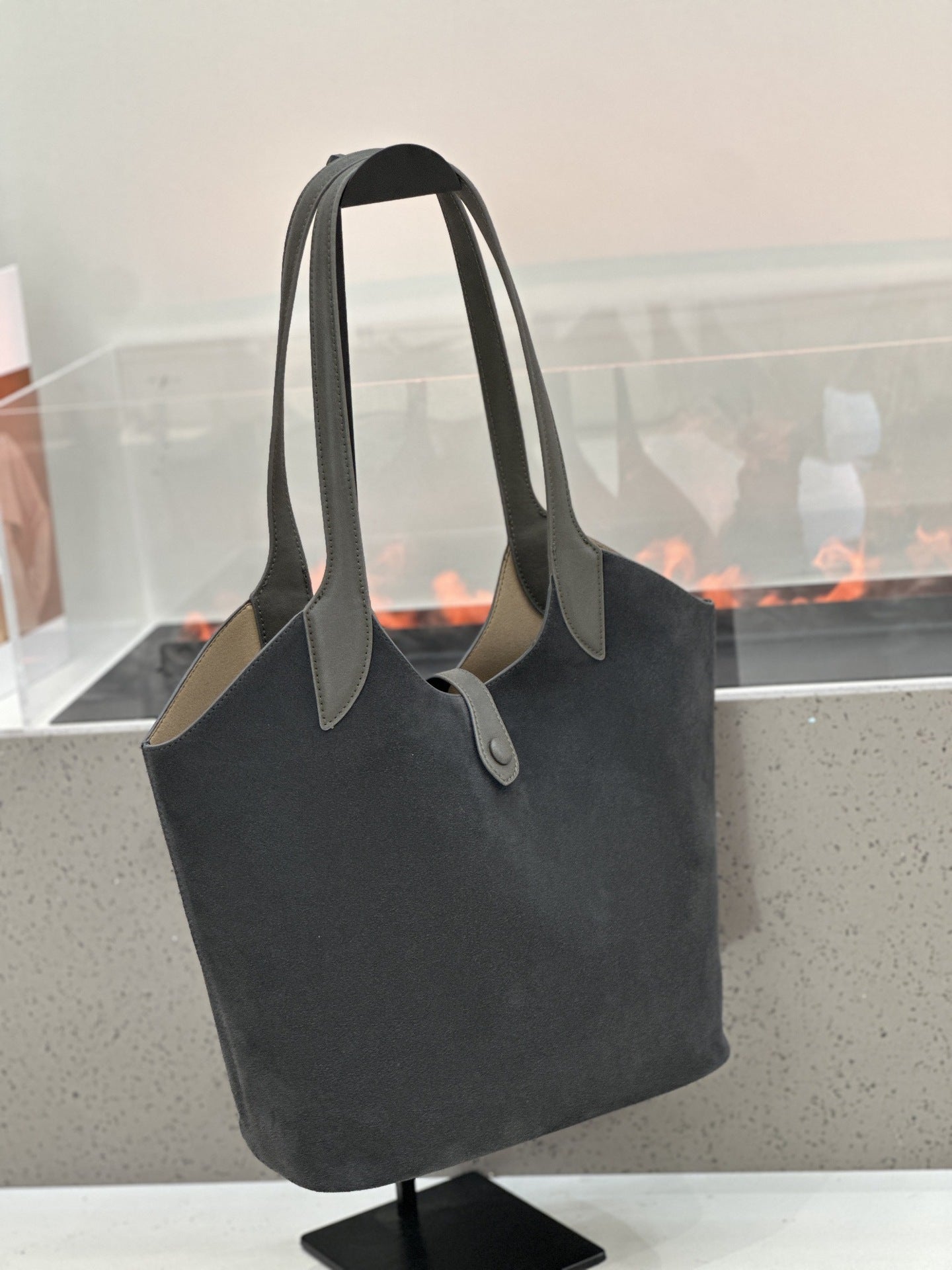 Minimalist High-end Style Basket Bag, New Autumn And Winter Genuine Leather Women's Bag, Roomy Shoulder Bucket Bag For Commuting
