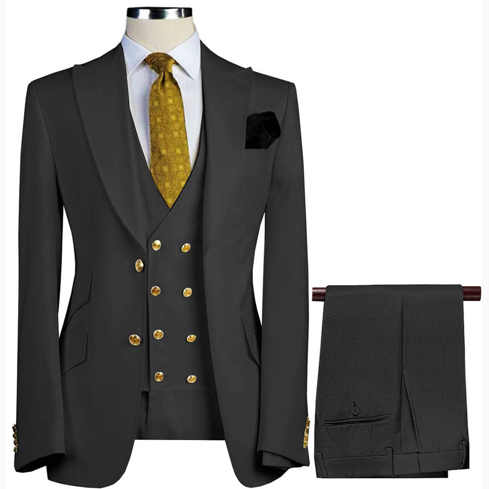 Casual And Versatile Mens Suit Vest Three-Piece Set