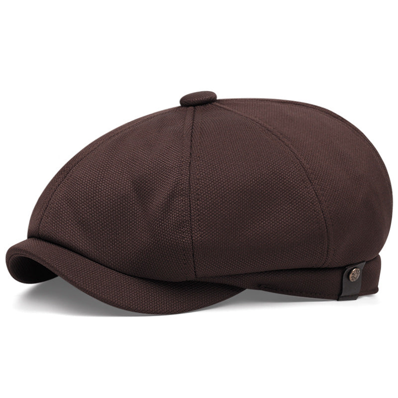 Mens British-Style Retro Casual Octagonal Cap