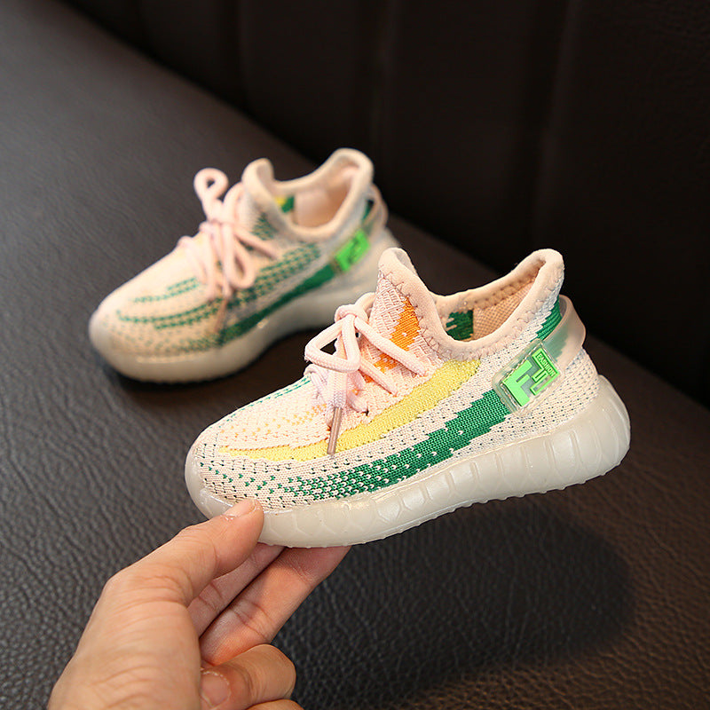 Boys Girls Fashion Sneakers Baby/Toddler/Little Kids Leather Trainers Children School Sport Shoes Soft Running Shoes