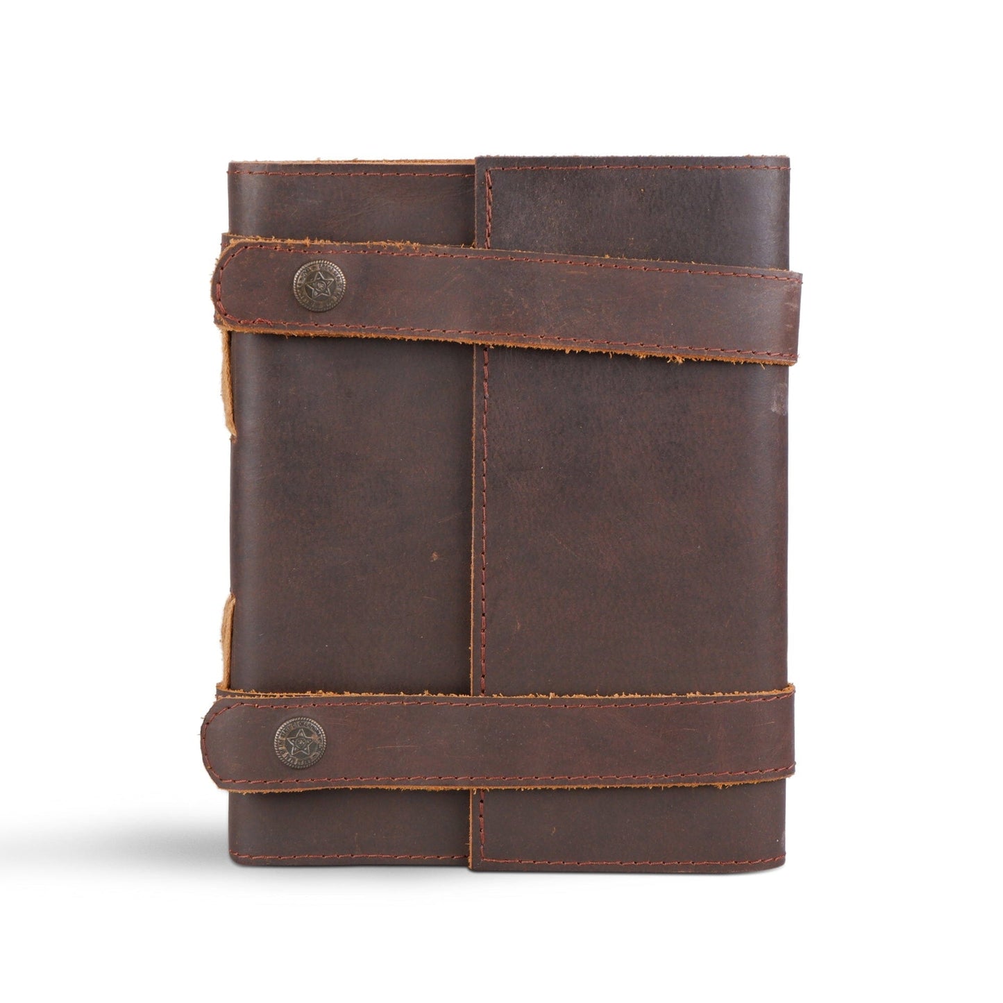 Vintage Dunkelbraunes Lederjournal
