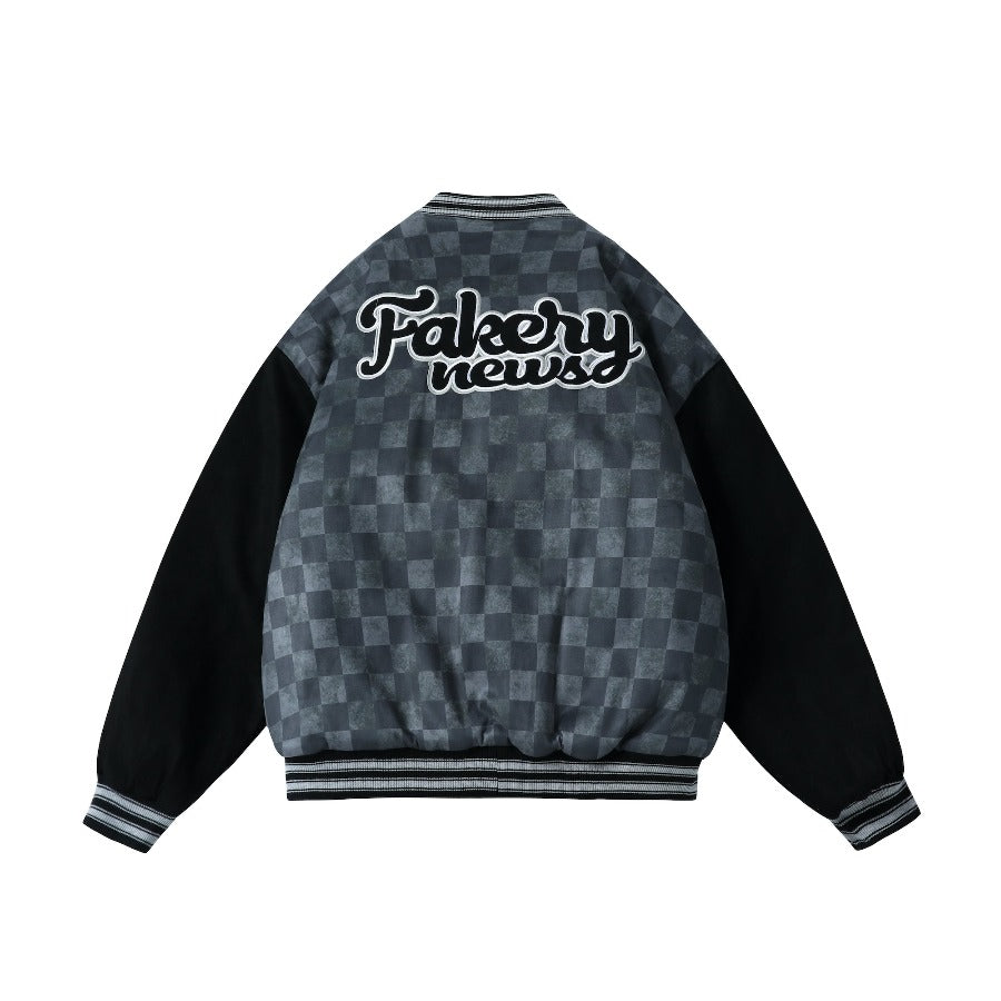 Blouson bomber à carreaux pour l'hiver