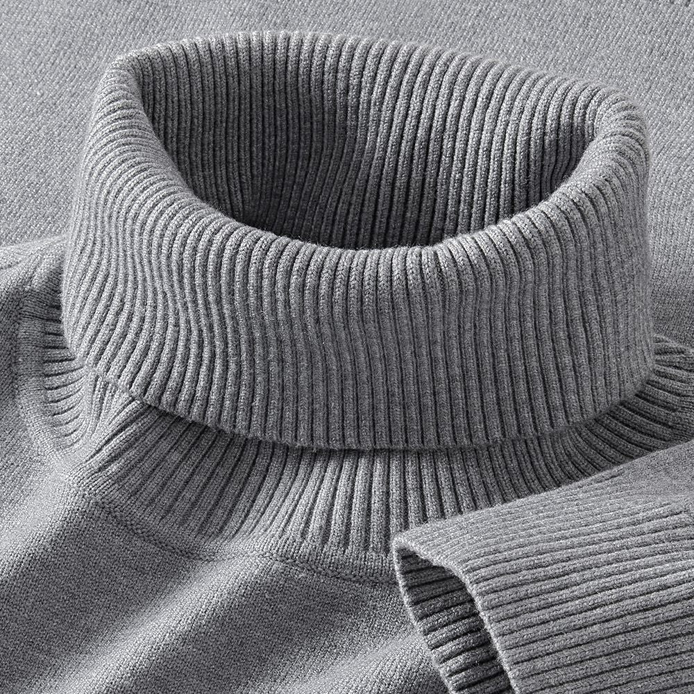 Mens Thermal Turtleneck Sweater For Layering Under Knitwear