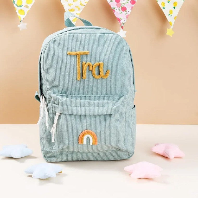 Customisable Velour Fabric Large Capacity Backpack