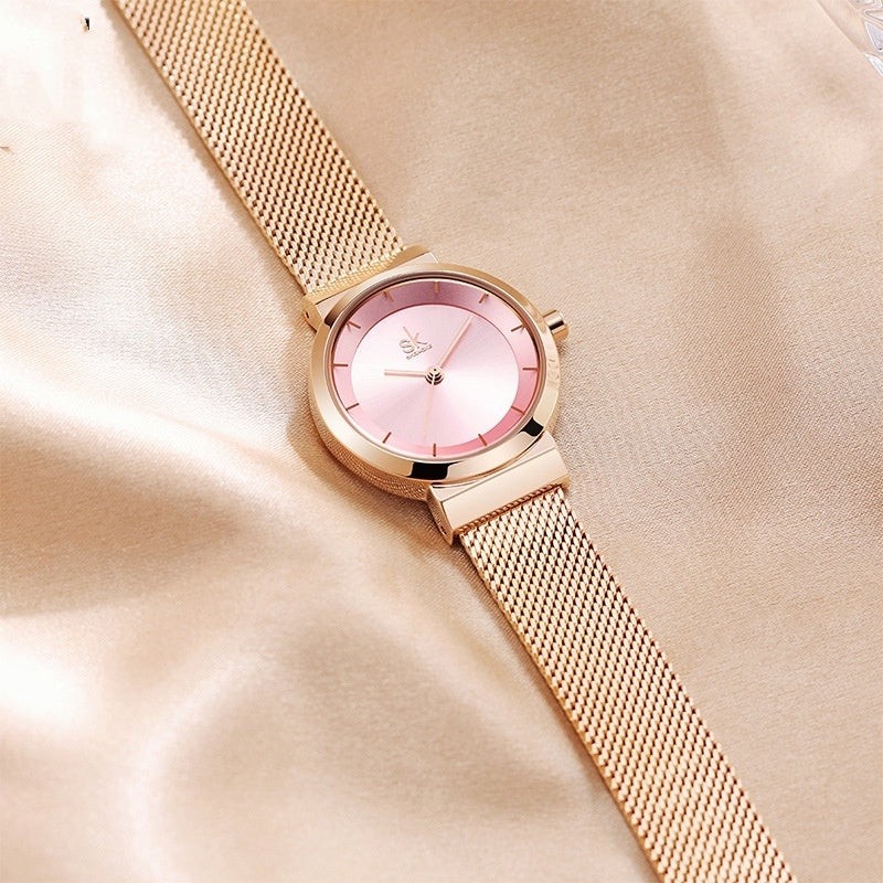 Sophisticated Quartz Watch, Minimalist And Elegant Womens Timepiece