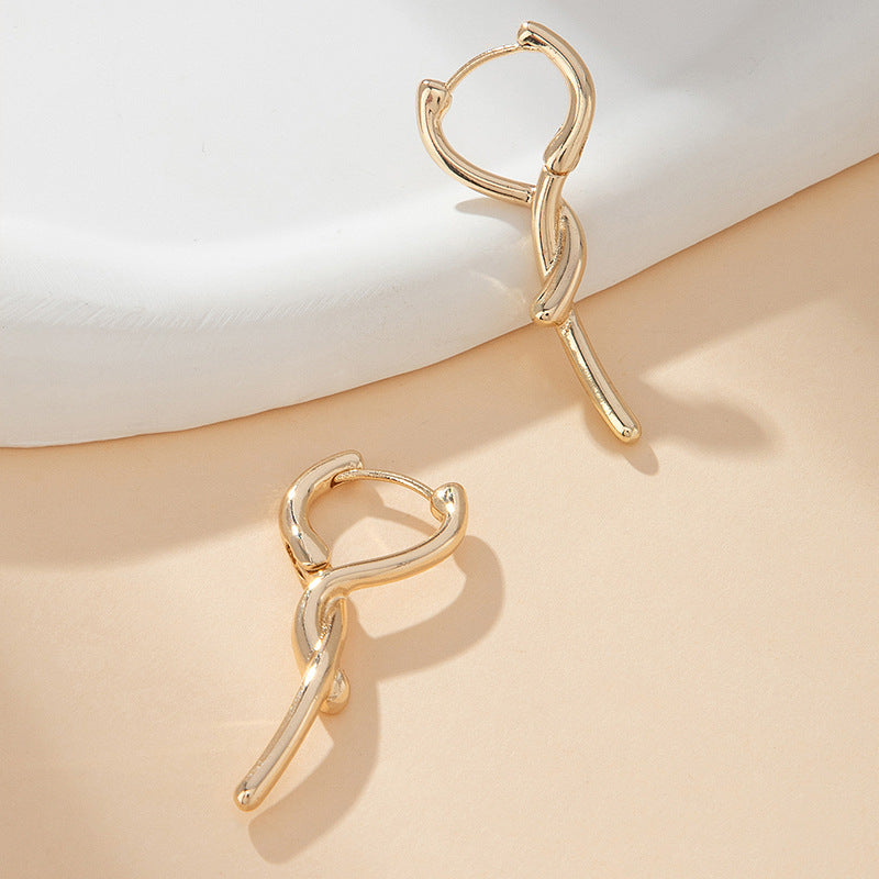 Gold Silver Plated Minimalist Geometric Stud Earrings, Sweet Cute Versatile Daily Earrings For Girls & Students