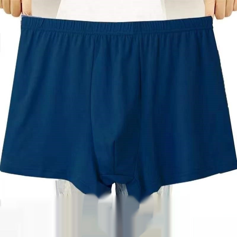 Men's High-waisted Pure Cotton Plus Size Loose Deep-crotch Cotton Breathable Boxer Shorts