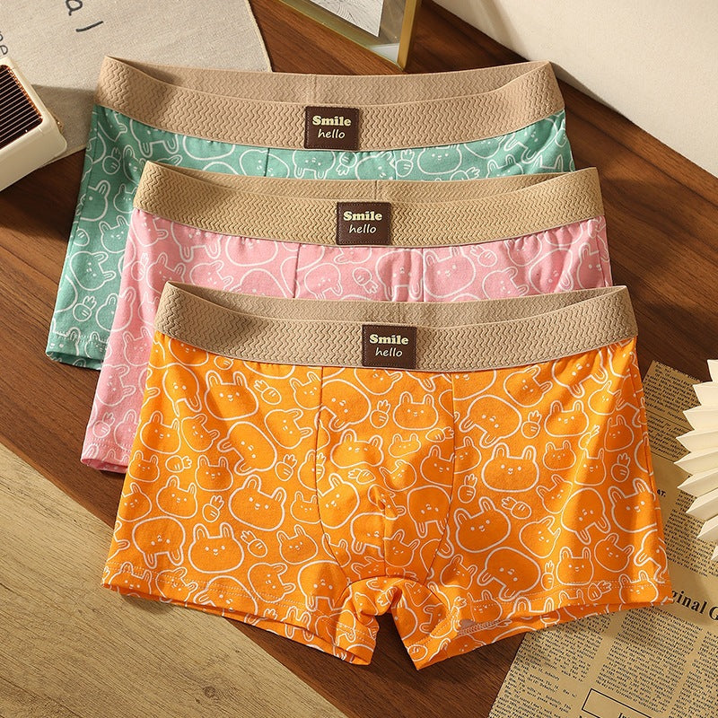 Men's Underwear Cartoon Printed Cotton Briefs