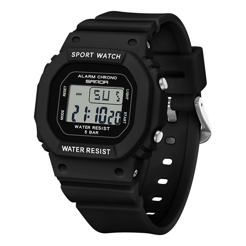 Square Electronic Watch Colorful Creativity For Male And Female Students